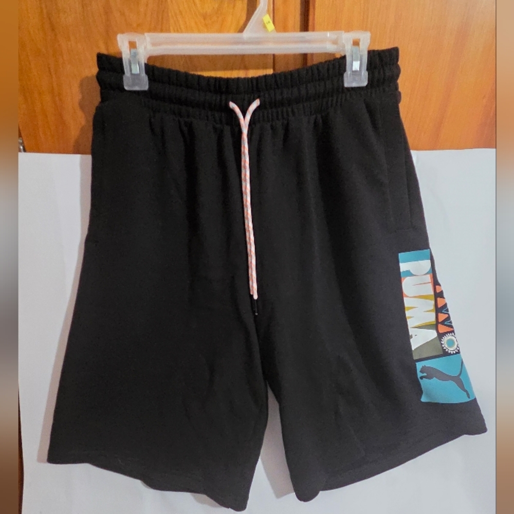 Puma Black Athletic Shorts Brand New Size Mens Medium $10.00